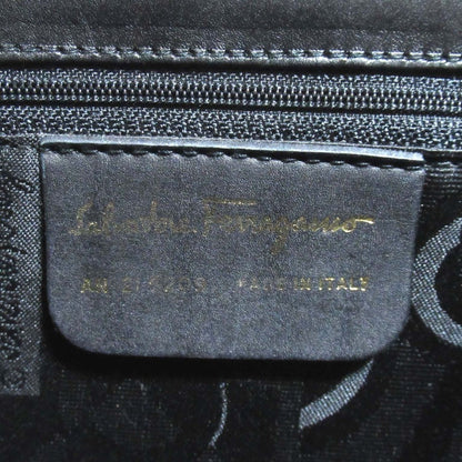 Salvatore Ferragamo Black Leather Handbag Shoulder Bag (Pre-Owned)