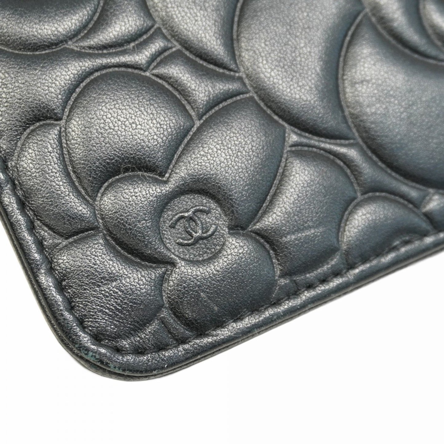 Chanel Black Leather Chain/Shoulder Wallet (Pre-Owned)