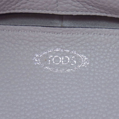 Tod's Gray Leather Tote Bag (Pre-Owned)