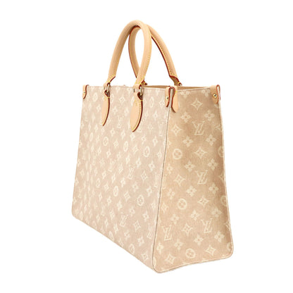 Louis Vuitton Beige Canvas Shoulder Bag Tote Bag (Pre-Owned)