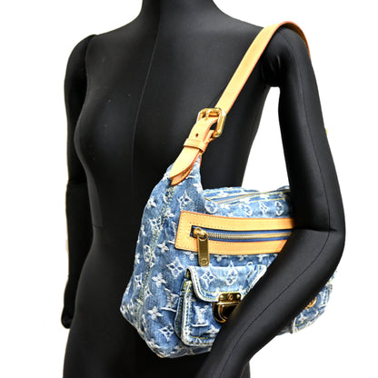 Louis Vuitton Blue Monogram Denim Shoulder Bag (Pre-Owned)