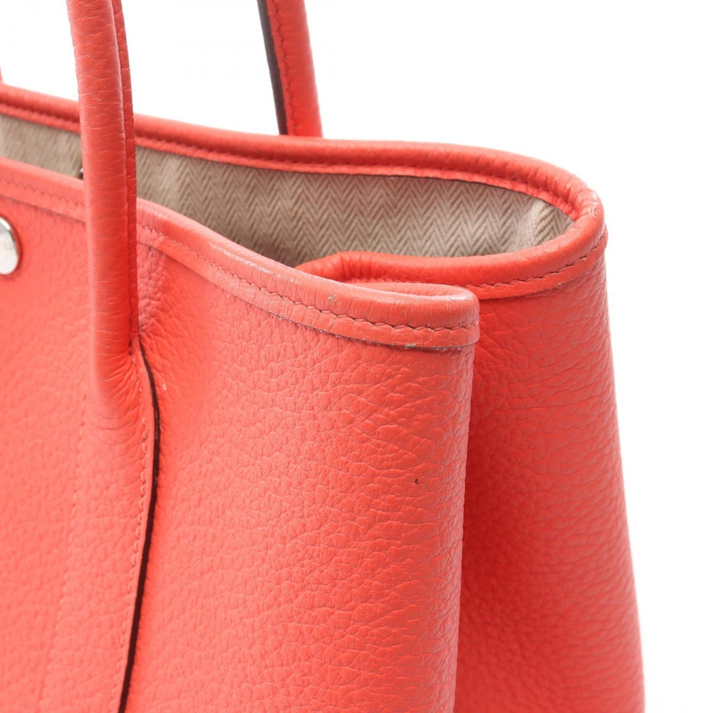 Hermes Red Color Leather Country Leather Tote Bag (Pre-Owned)