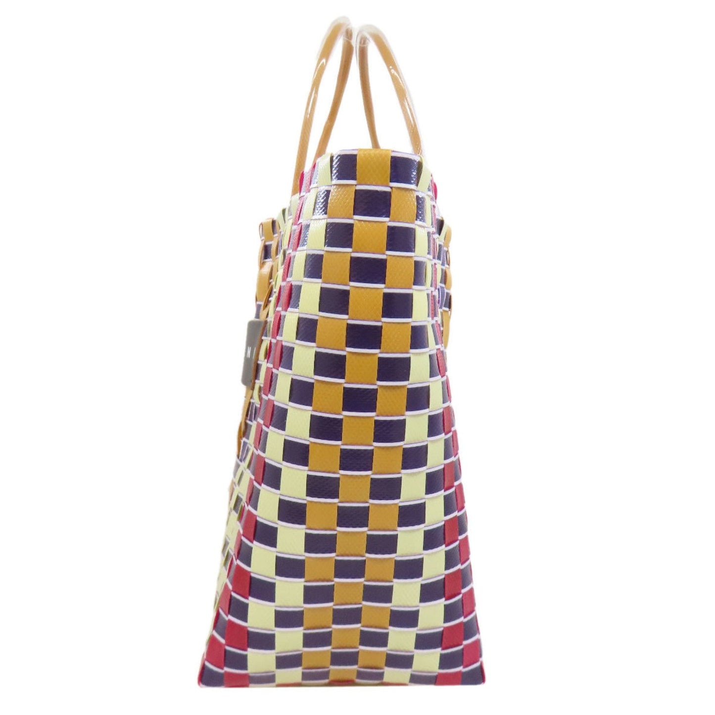 Marni Navy Orange Red Color White Polypropylene Tote Bag (Pre-Owned)