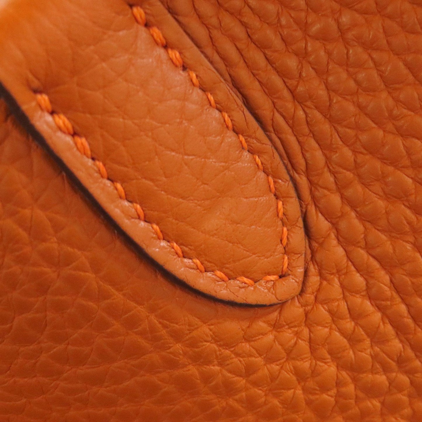 Hermes Orange Taurillon Clemence Leather Tote Bag (Pre-Owned)