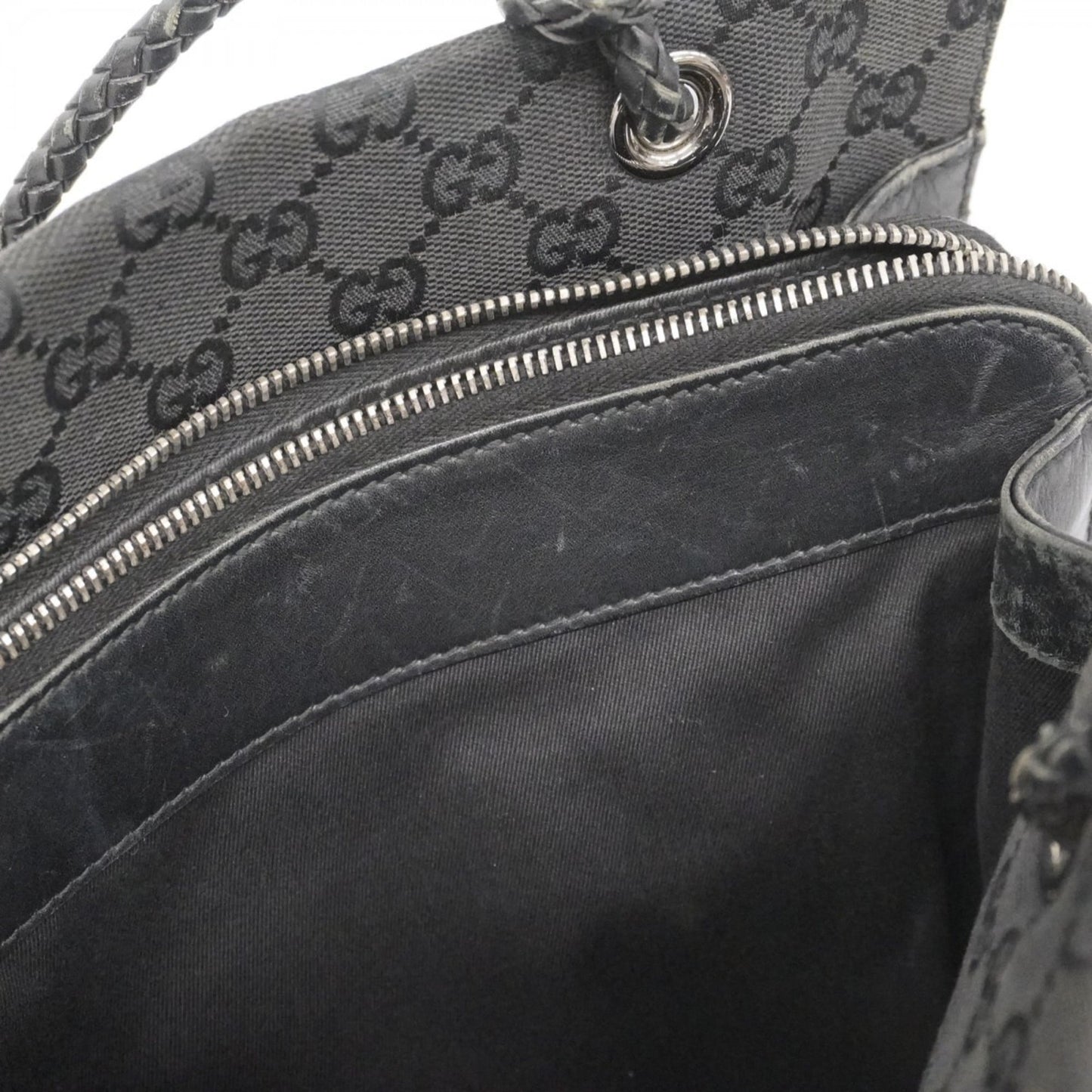 Gucci Black Canvas Tote Bag (Pre-Owned)