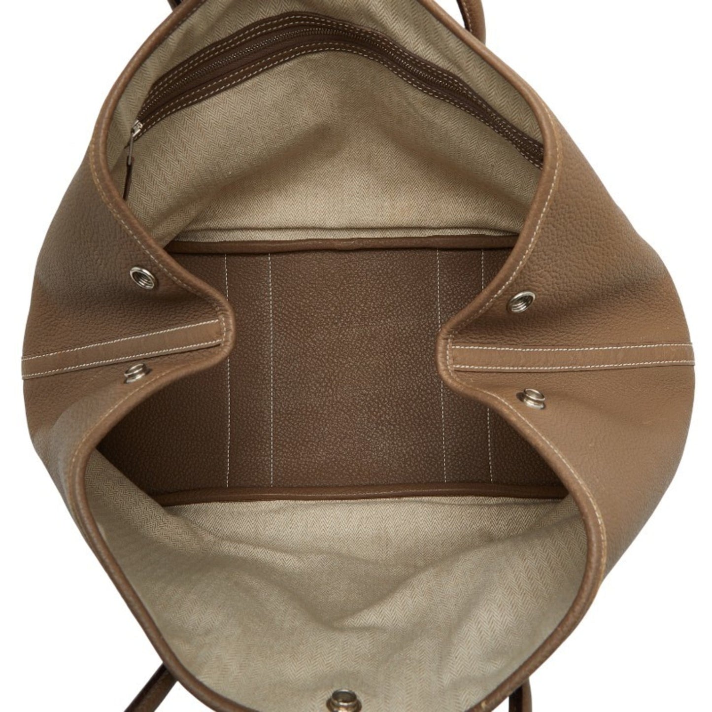 Hermes Beige Etoupe Gray Negonda Leather Handbag Tote Bag (Pre-Owned)