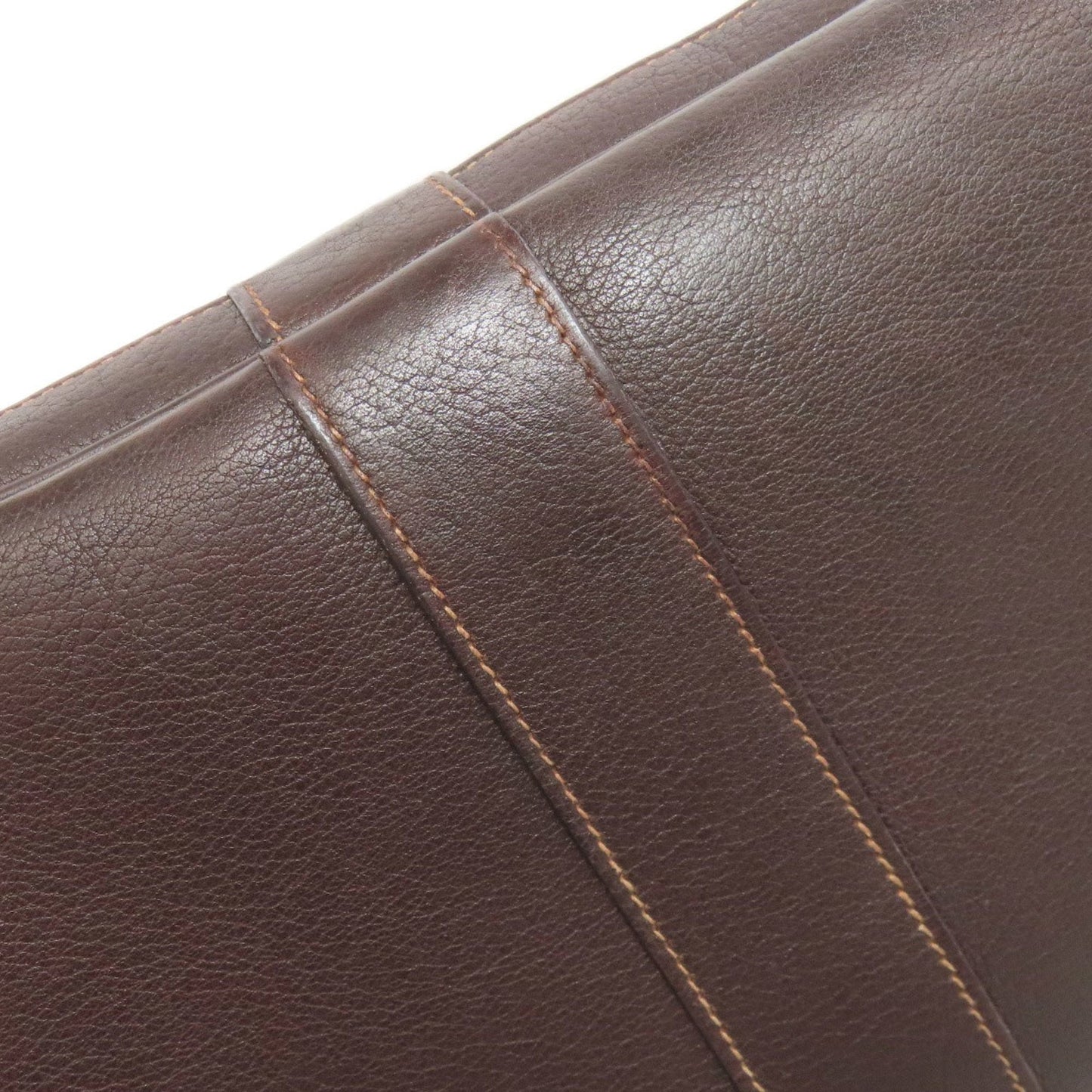 Hermes Garden Brown Toile Officier Tote Bag (Pre-Owned)