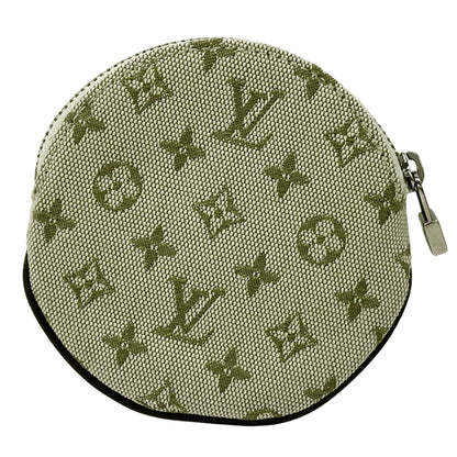Louis Vuitton Green Multi-Color Yellow Canvas Leather Coin Purse/Coin Case (Pre-Owned)