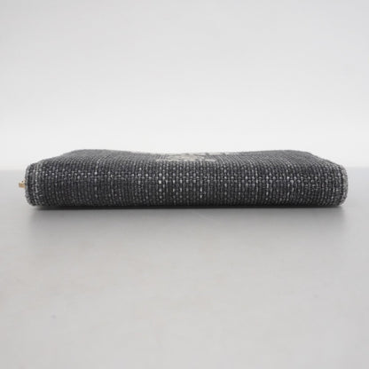 Chanel Navy Fabric Long Wallet (Bi-Fold) (Pre-Owned)