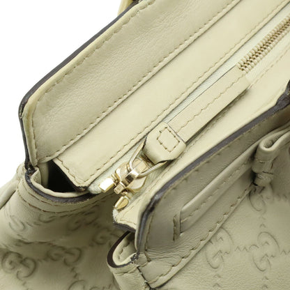 Gucci Ivory Leather Handbag Shoulder Bag Tote Bag (Pre-Owned)