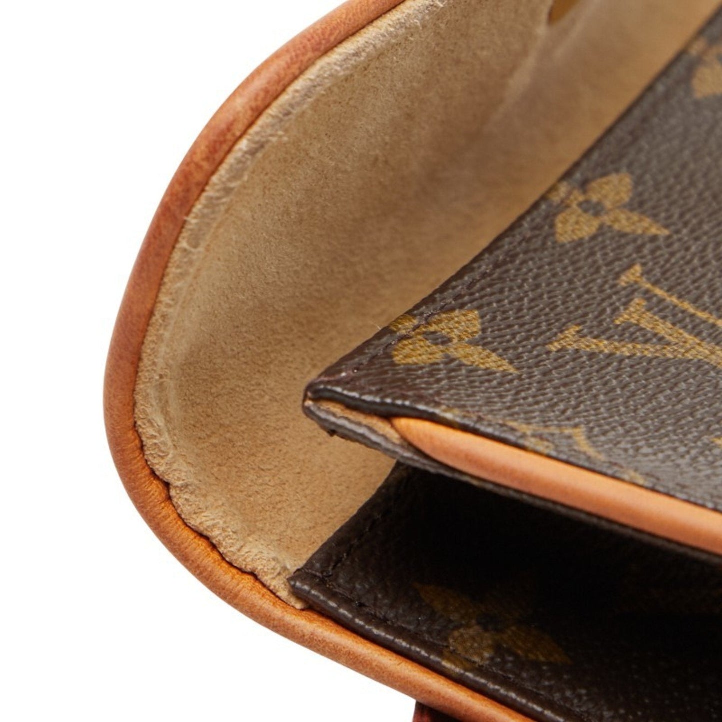 Louis Vuitton Brown Pvc Leather Pochette Sling Bag (Pre-Owned)