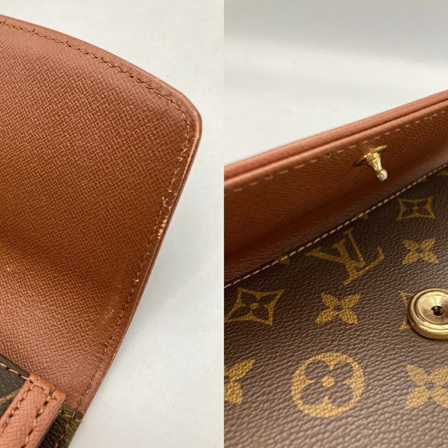 Louis Vuitton Brown Pvc Leather Clutch Bag Pochette (Pre-Owned)