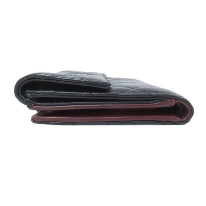 Chanel Matelasse Black Leather Wallet (Bi-Fold) (Pre-Owned)