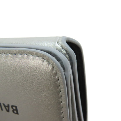 Balenciaga Silver Leather Wallet (Tri-Fold) (Pre-Owned)