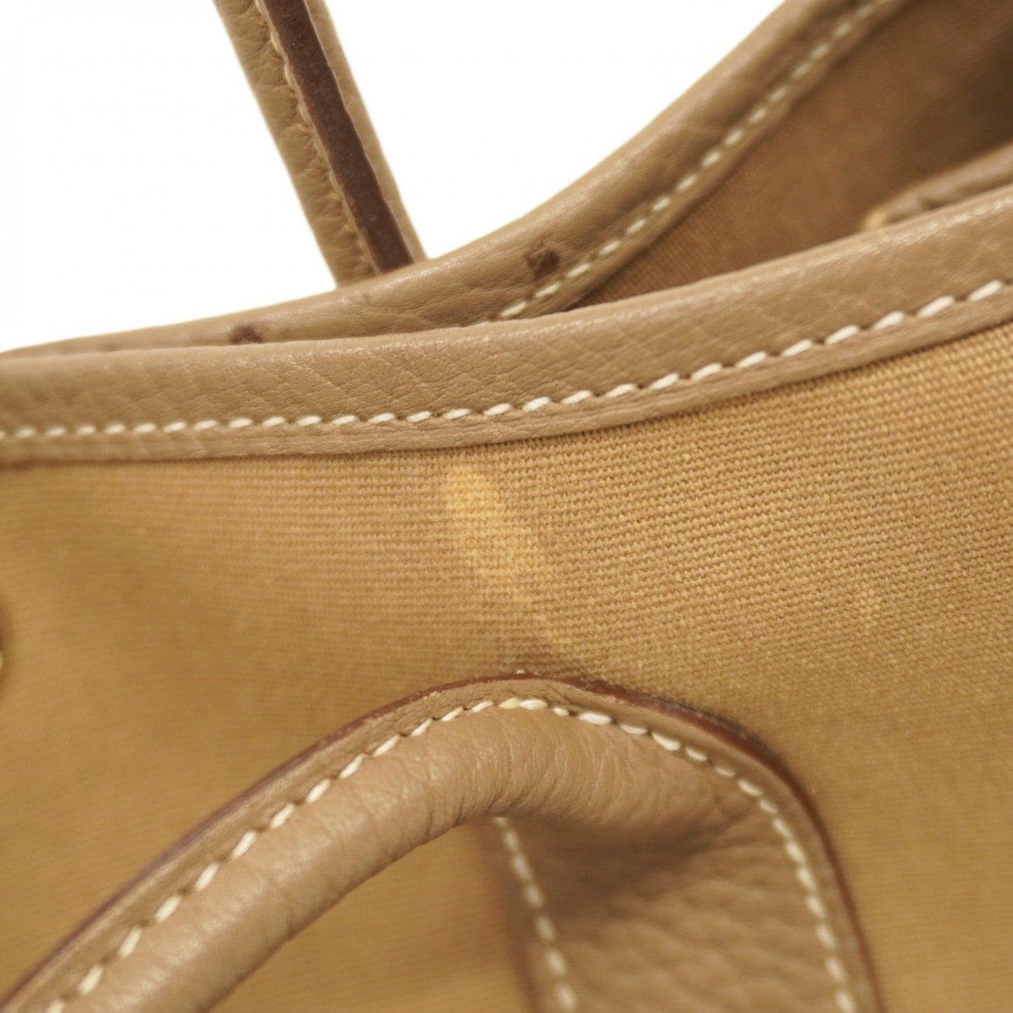 Hermes Etoupe Gray Toile Officier Tote Bag (Pre-Owned)