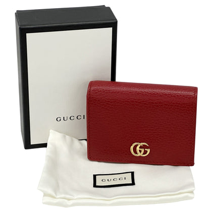 Gucci Red Color Leather Wallet (Bi-Fold) (Pre-Owned)