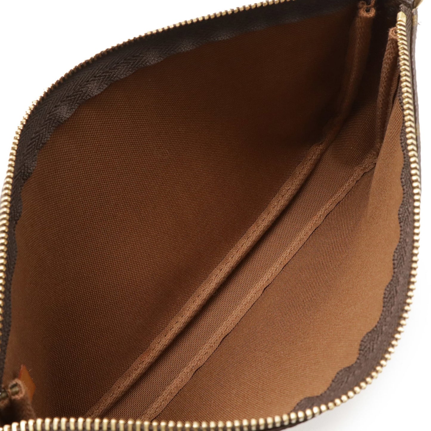 Louis Vuitton Brown Pvc Handbag Pochette Pouch (Pre-Owned)