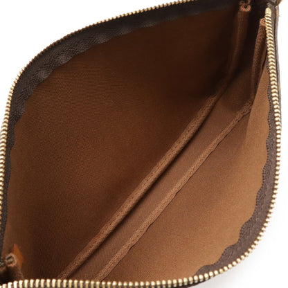 Louis Vuitton Brown Pvc Handbag Pochette Pouch (Pre-Owned)