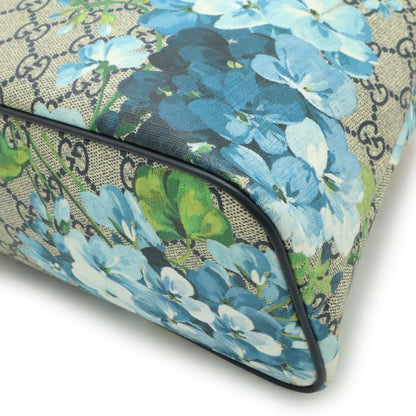 Gucci Beige Blue Multi-Color Pvc Gg Supreme Handbag Shoulder Bag Tote Bag (Pre-Owned)