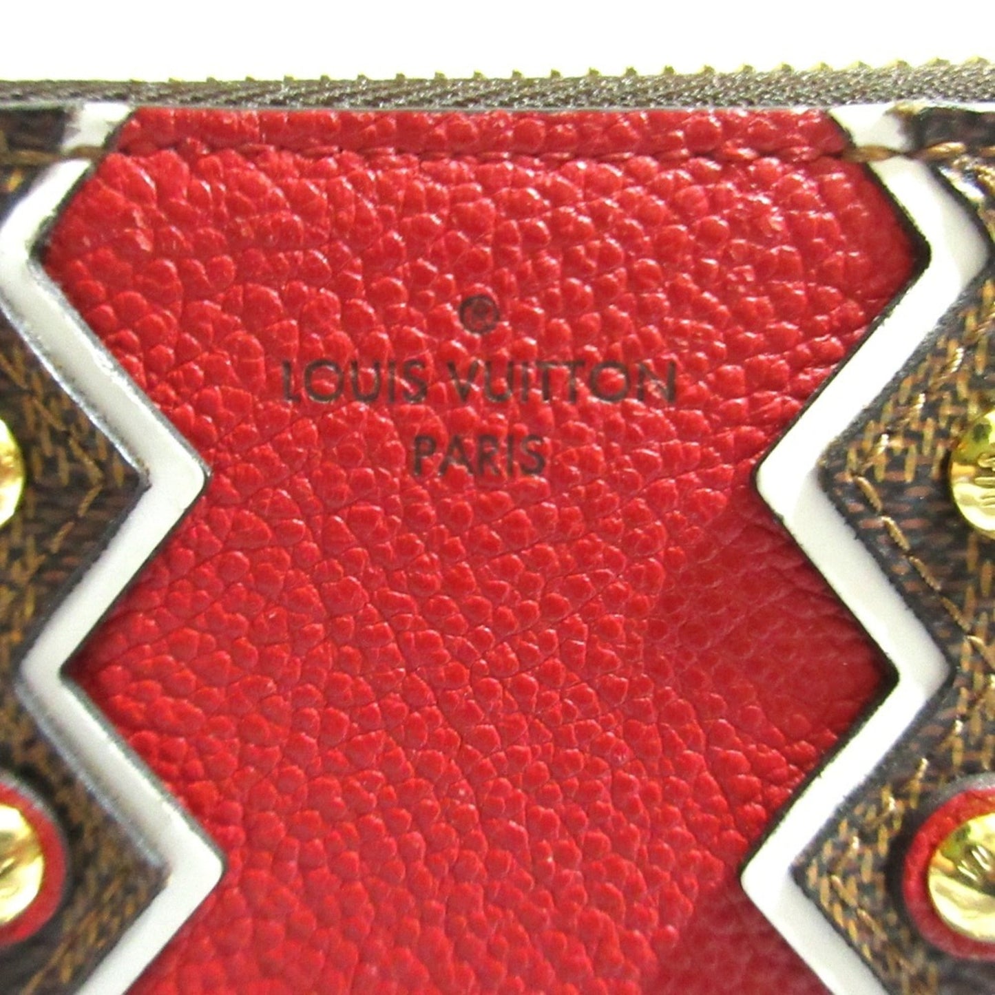 Louis Vuitton Brown Red Color Long Wallet (Bi-Fold) (Pre-Owned)
