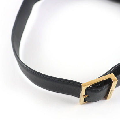 Saint Laurent Black Leather Shoulder Bag (Pre-Owned)