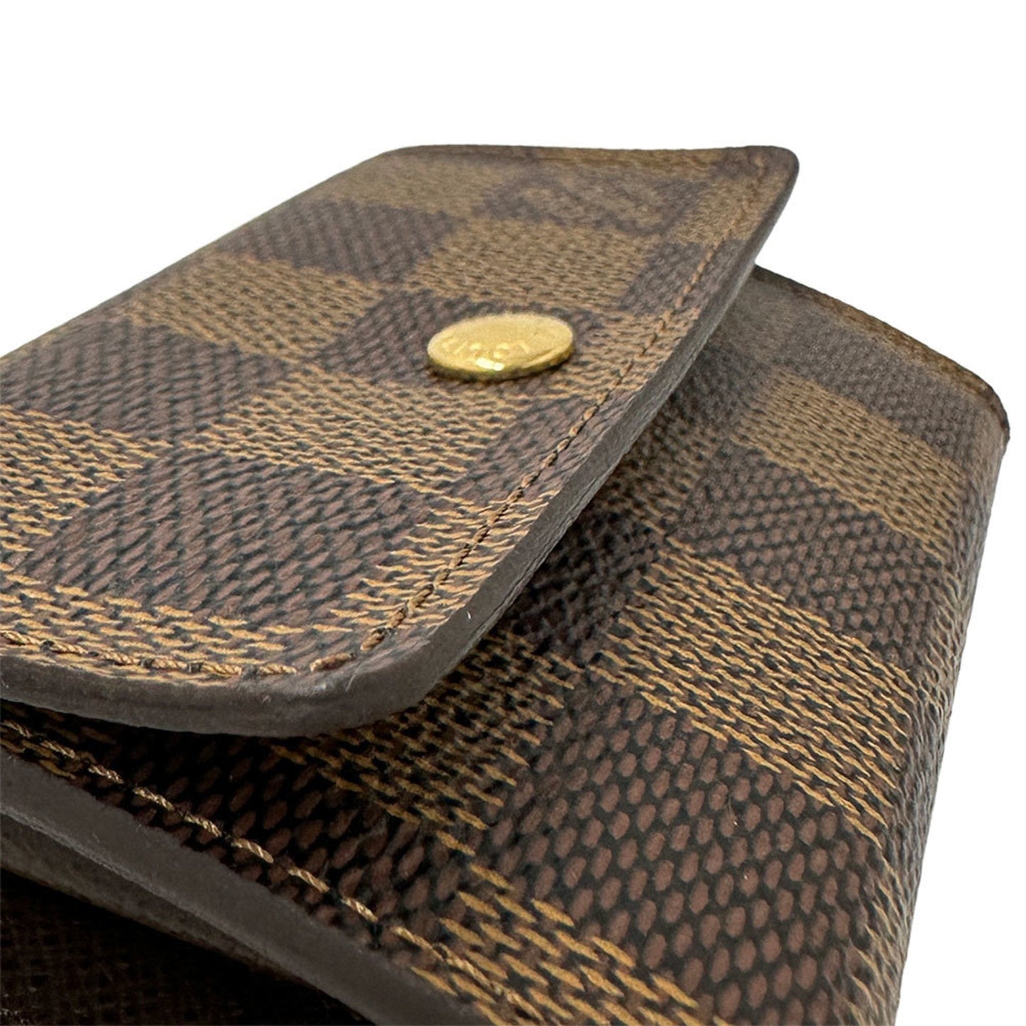 Louis Vuitton Damier Canvas Ebene Damier Canvas Coin Purse/Coin Case (Pre-Owned)