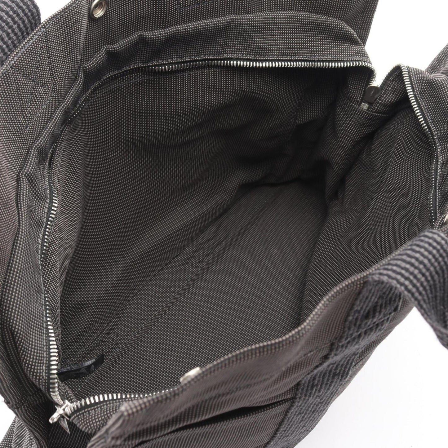 Hermes Gray Nylon Canvas Tote Bag (Pre-Owned)