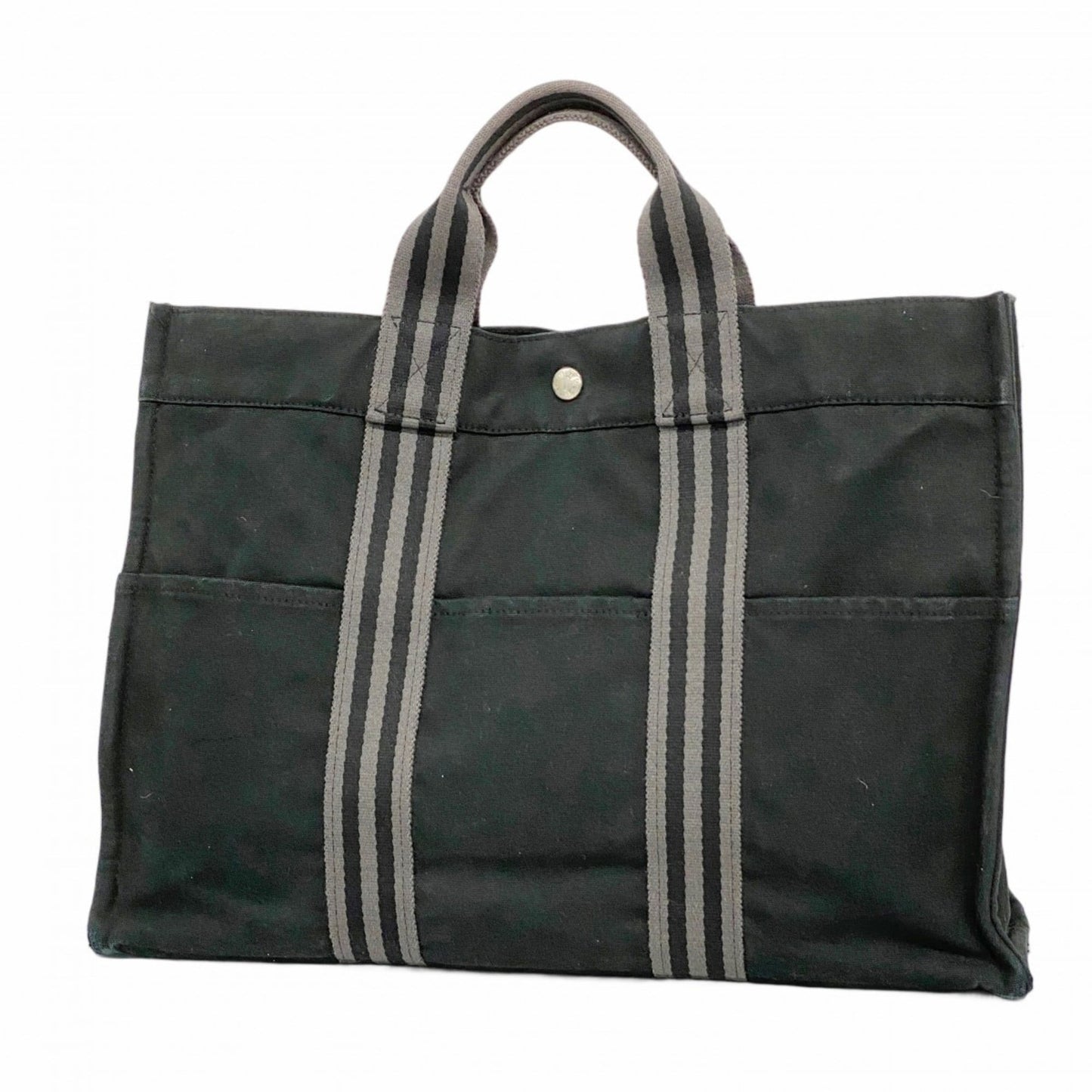 Hermes Black Canvas Tote Bag (Pre-Owned)