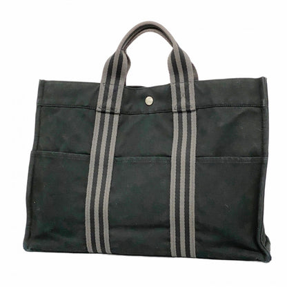 Hermes Black Canvas Tote Bag (Pre-Owned)