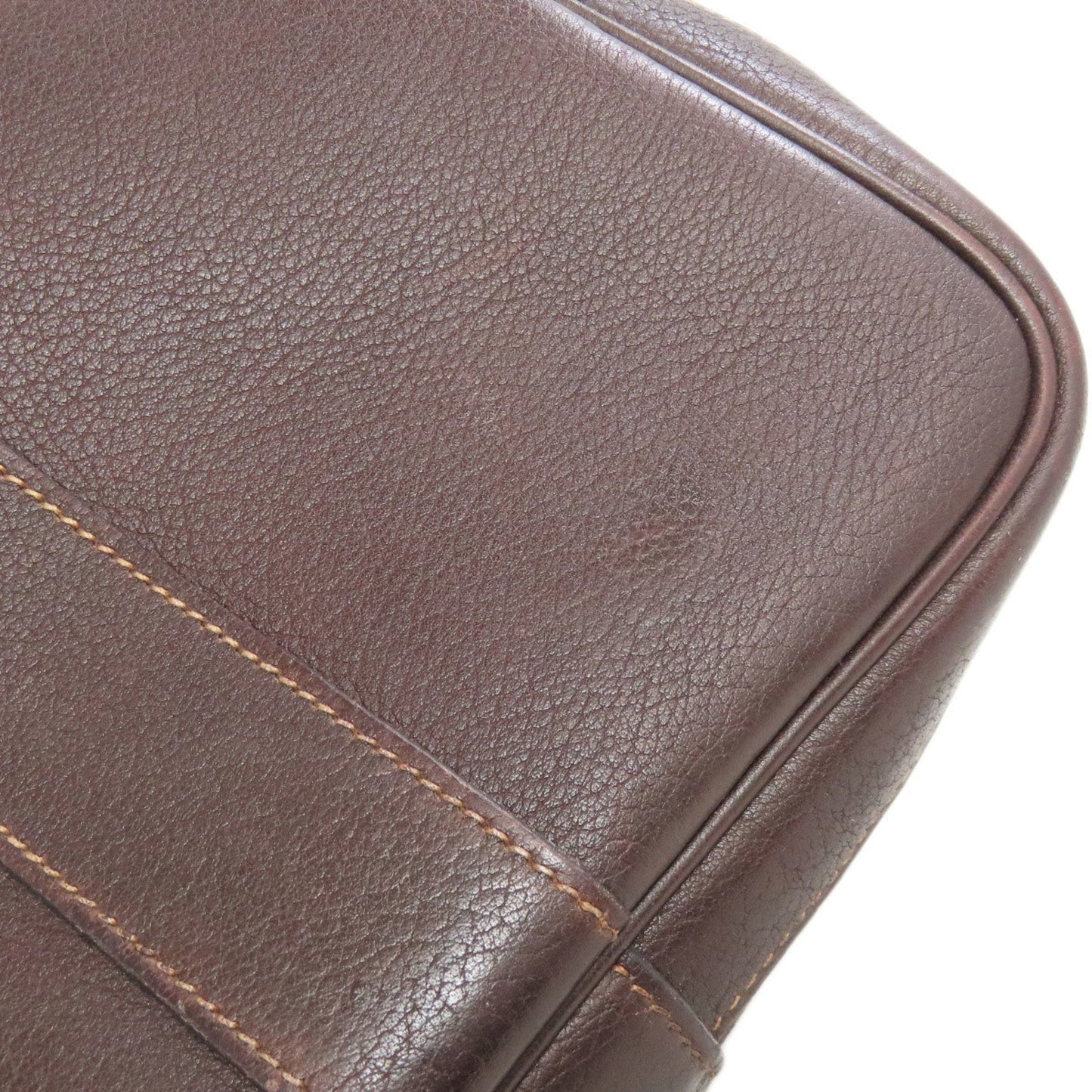 Hermes Garden Brown Toile Officier Tote Bag (Pre-Owned)