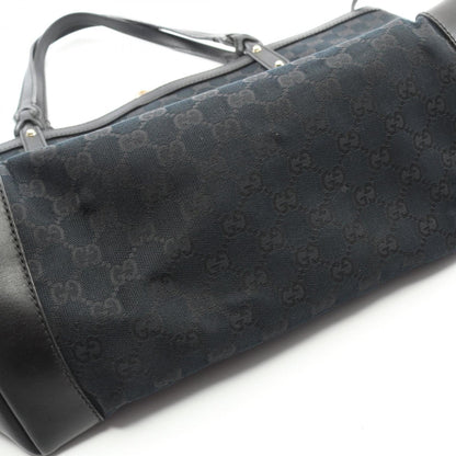 Gucci Black Canvas Leather Tote Bag (Pre-Owned)