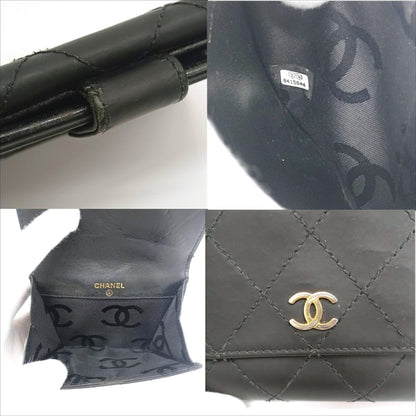 Chanel Black Leather Wallet (Bi-Fold) (Pre-Owned)