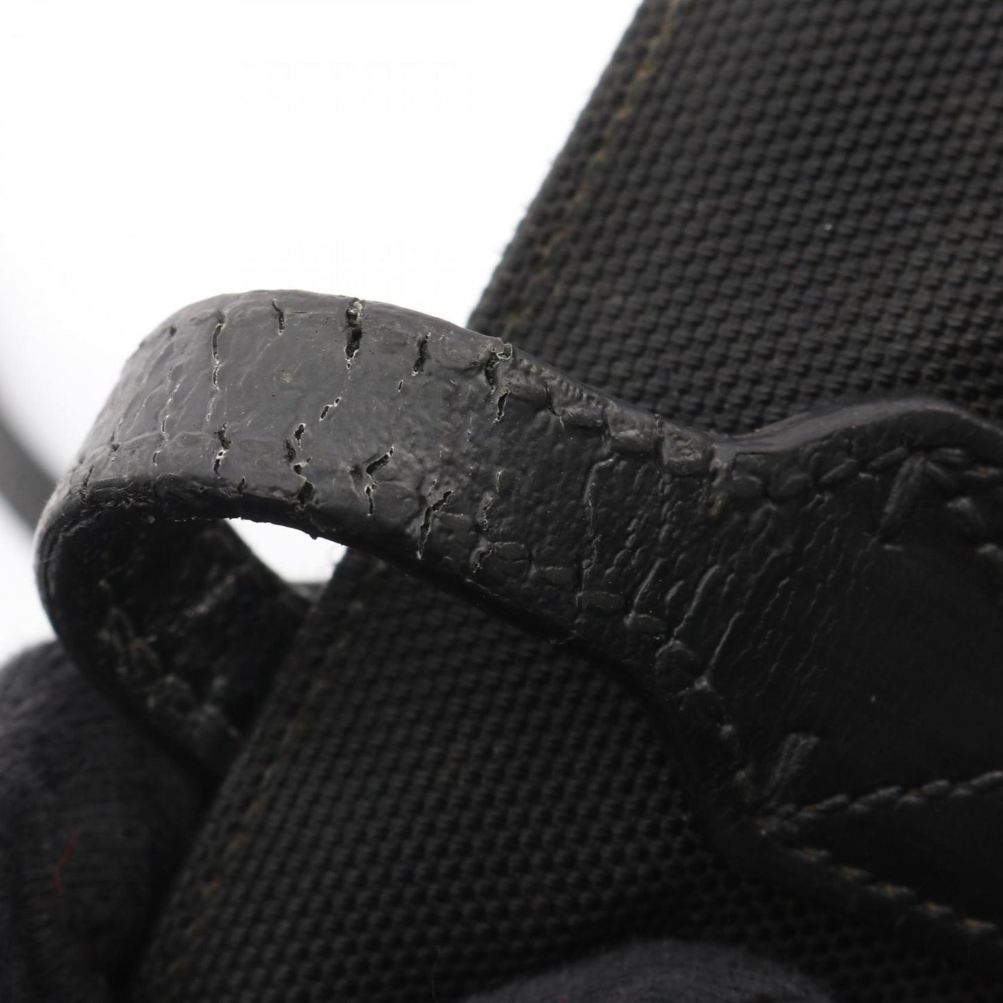 Gucci Black Green Red Color Canvas Leather Tote Bag (Pre-Owned)