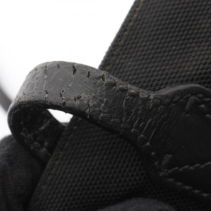 Gucci Black Green Red Color Canvas Leather Tote Bag (Pre-Owned)