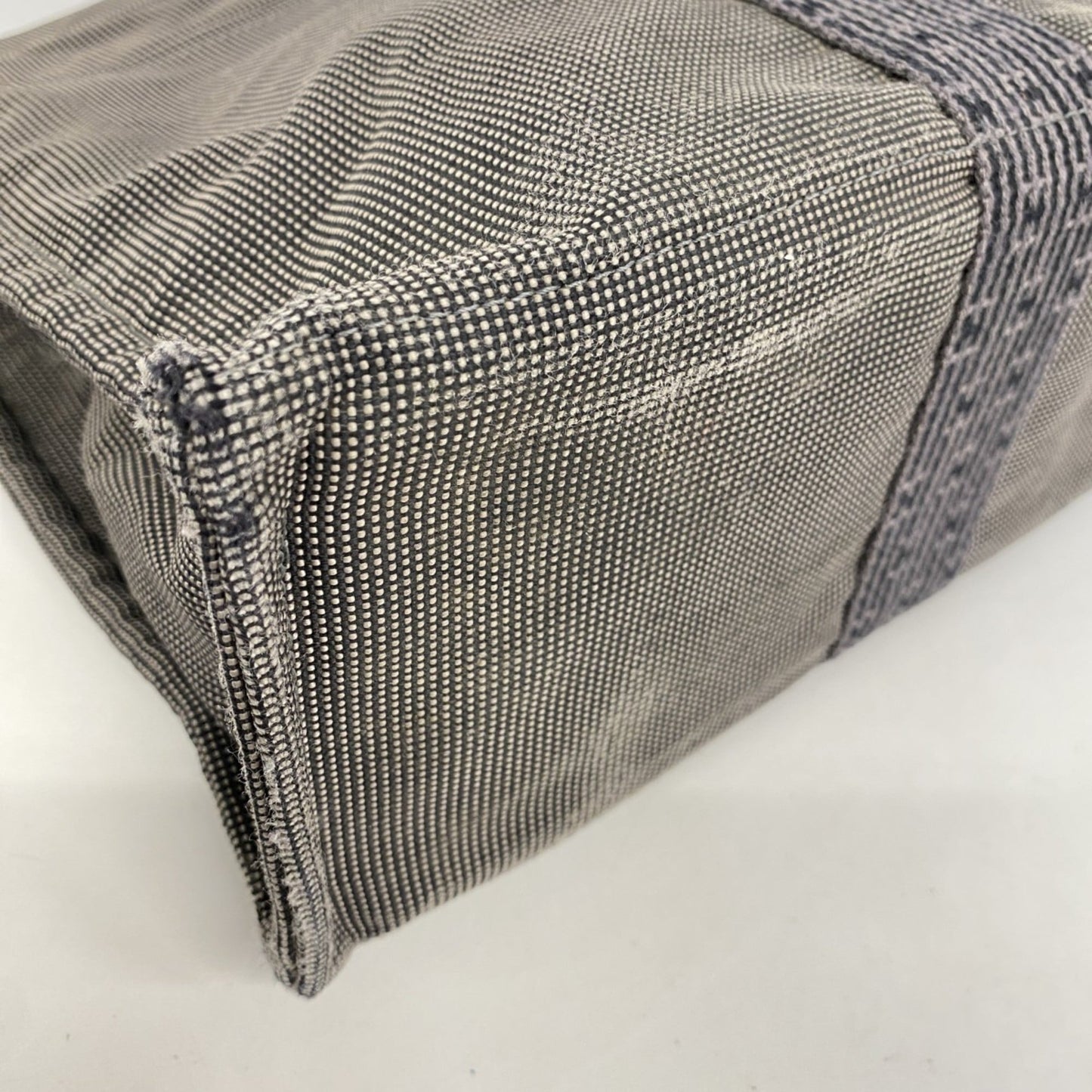 Hermes Gray Canvas Tote Bag (Pre-Owned)