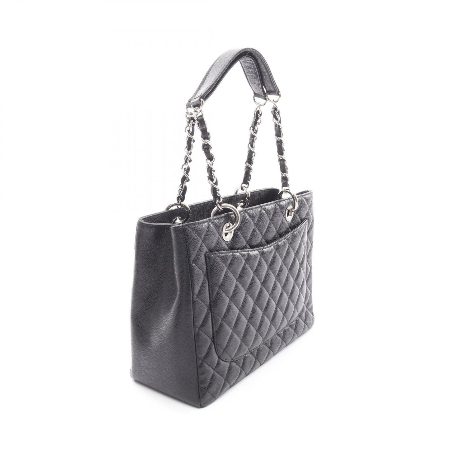 Chanel Black Grained Calfskin Tote Bag (Pre-Owned)