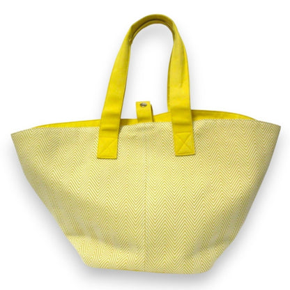 Hermes White Yellow Pouch Tote Bag (Pre-Owned)