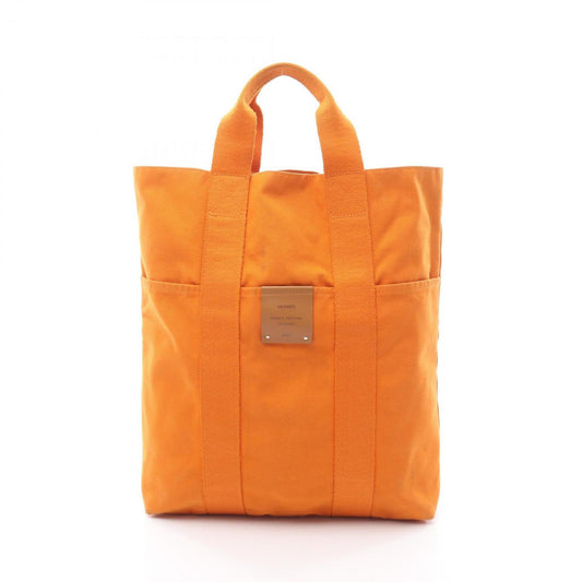 Hermes Orange Canvas Tote Bag (Pre-Owned)