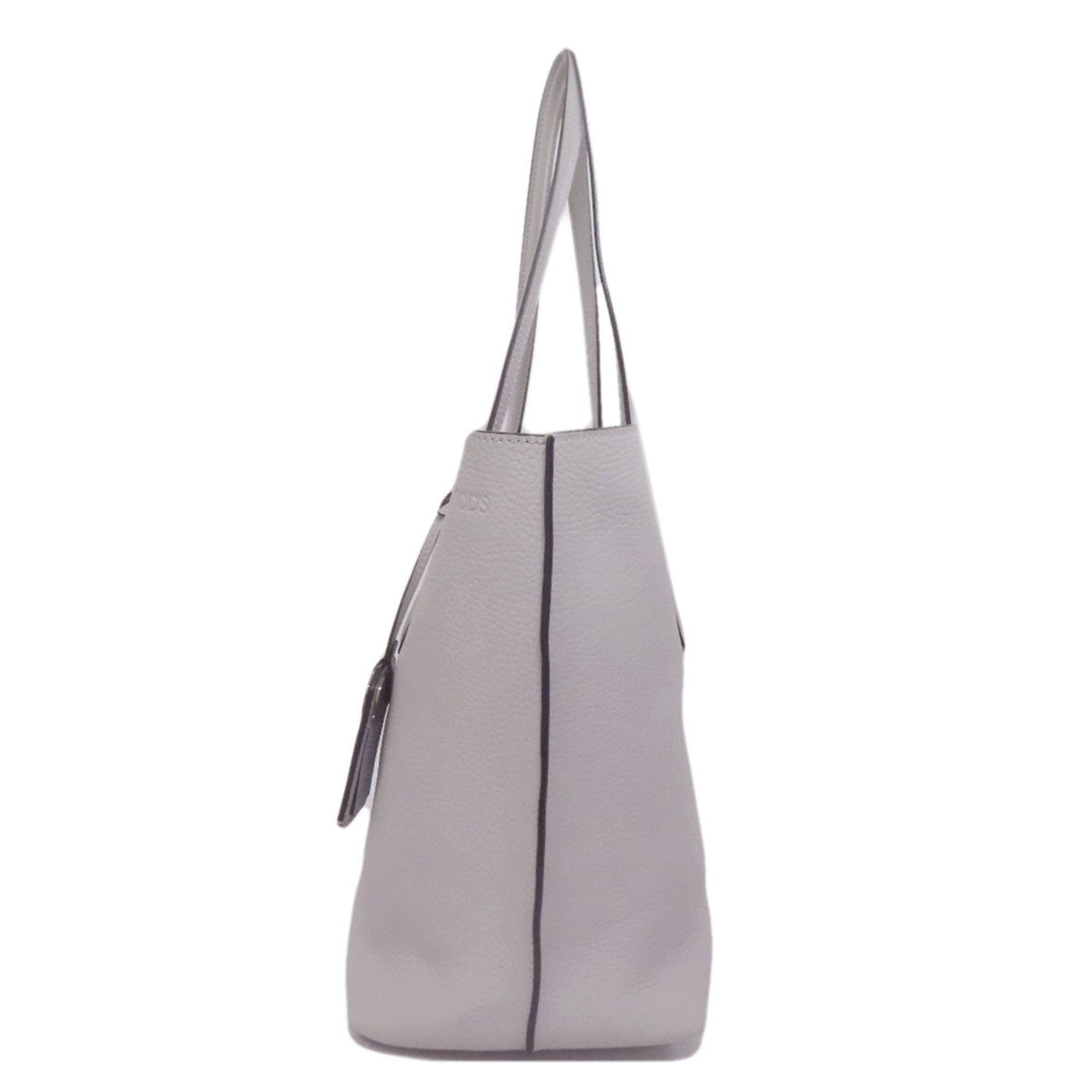 Tod's Gray Leather Tote Bag (Pre-Owned)