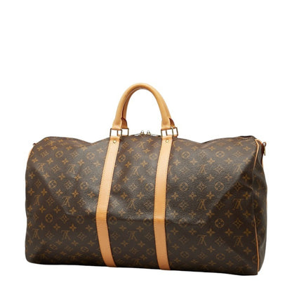 Louis Vuitton Brown Pvc Leather Boston Bag Shoulder Bag (Pre-Owned)