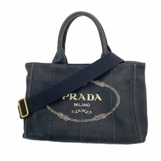 Prada Black Canvas Tote Bag (Pre-Owned)
