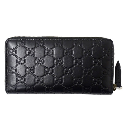 Gucci Black Leather Long Wallet (Bi-Fold) (Pre-Owned)