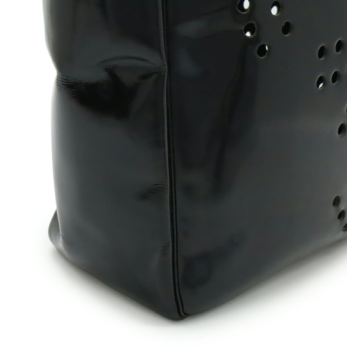 Chanel Black Leather Handbag Pouch Tote Bag (Pre-Owned)