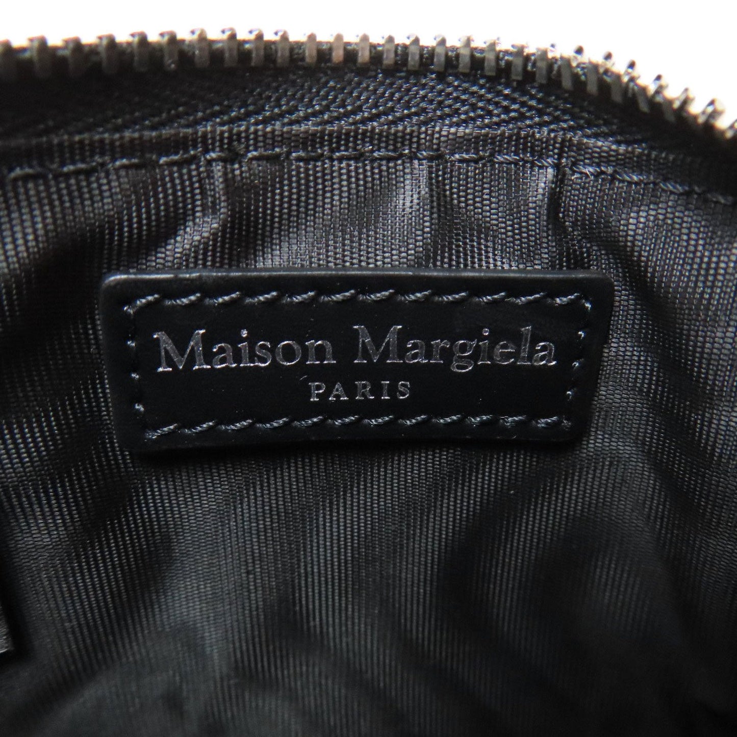 Maison Margiela Black Leather Coin Purse/Coin Case (Pre-Owned)