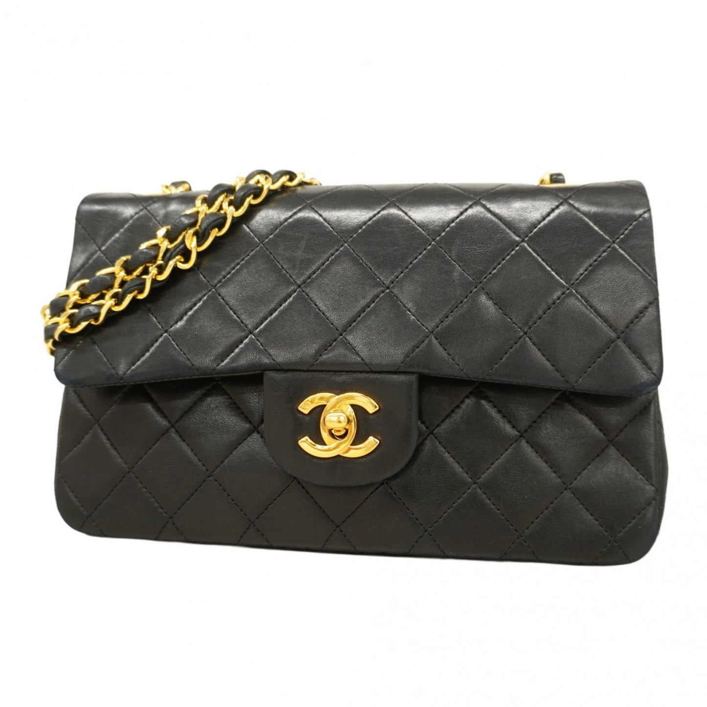 Chanel Black Leather Shoulder Bag (Pre-Owned)