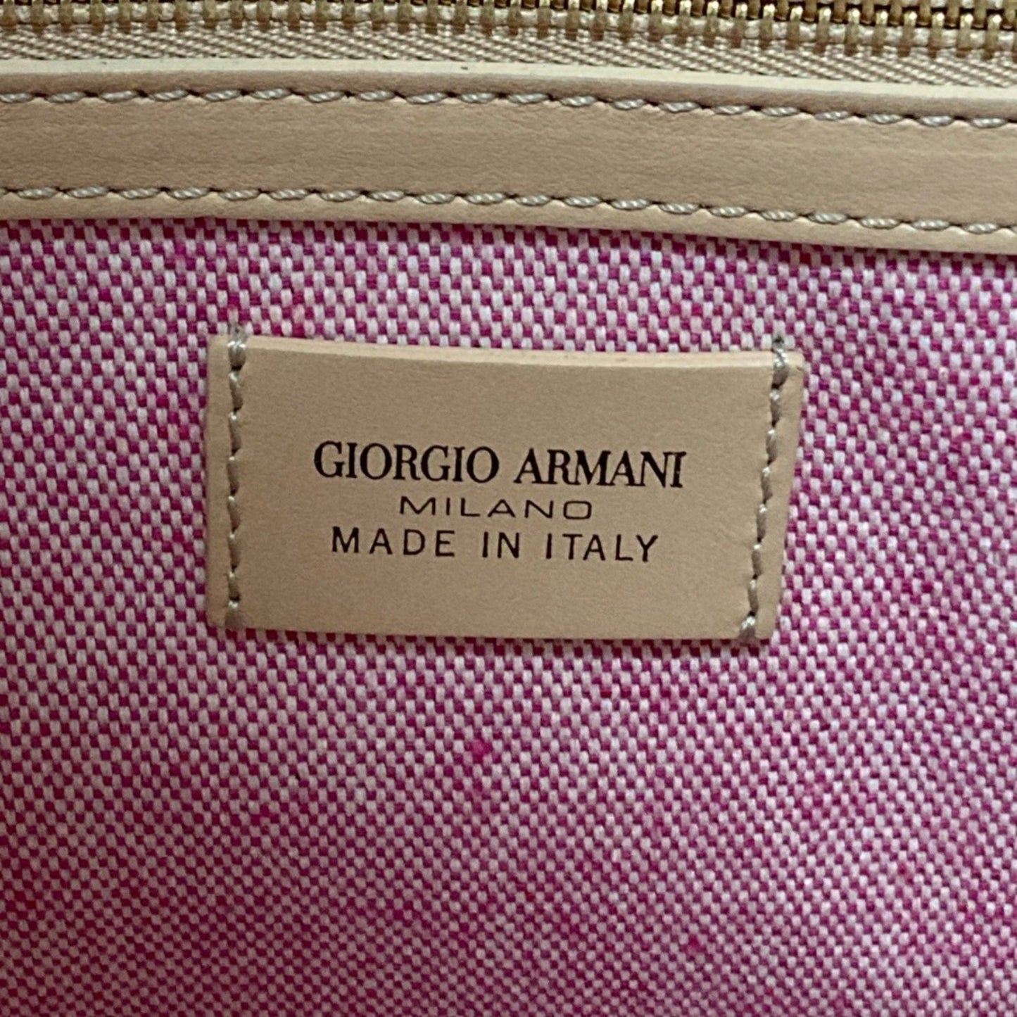 Giorgio Armani Pink Pink Beige Tote Bag (Pre-Owned)