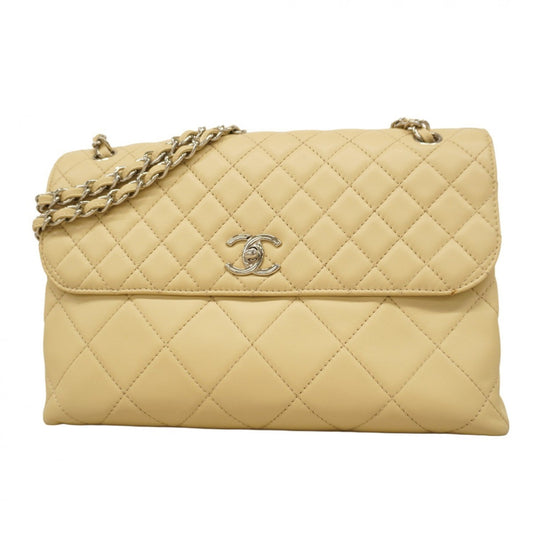 Chanel Beige Leather Shoulder Bag (Pre-Owned)