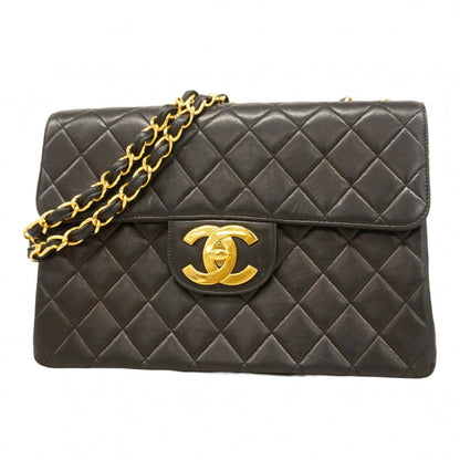 Chanel Black Leather Shoulder Bag (Pre-Owned)