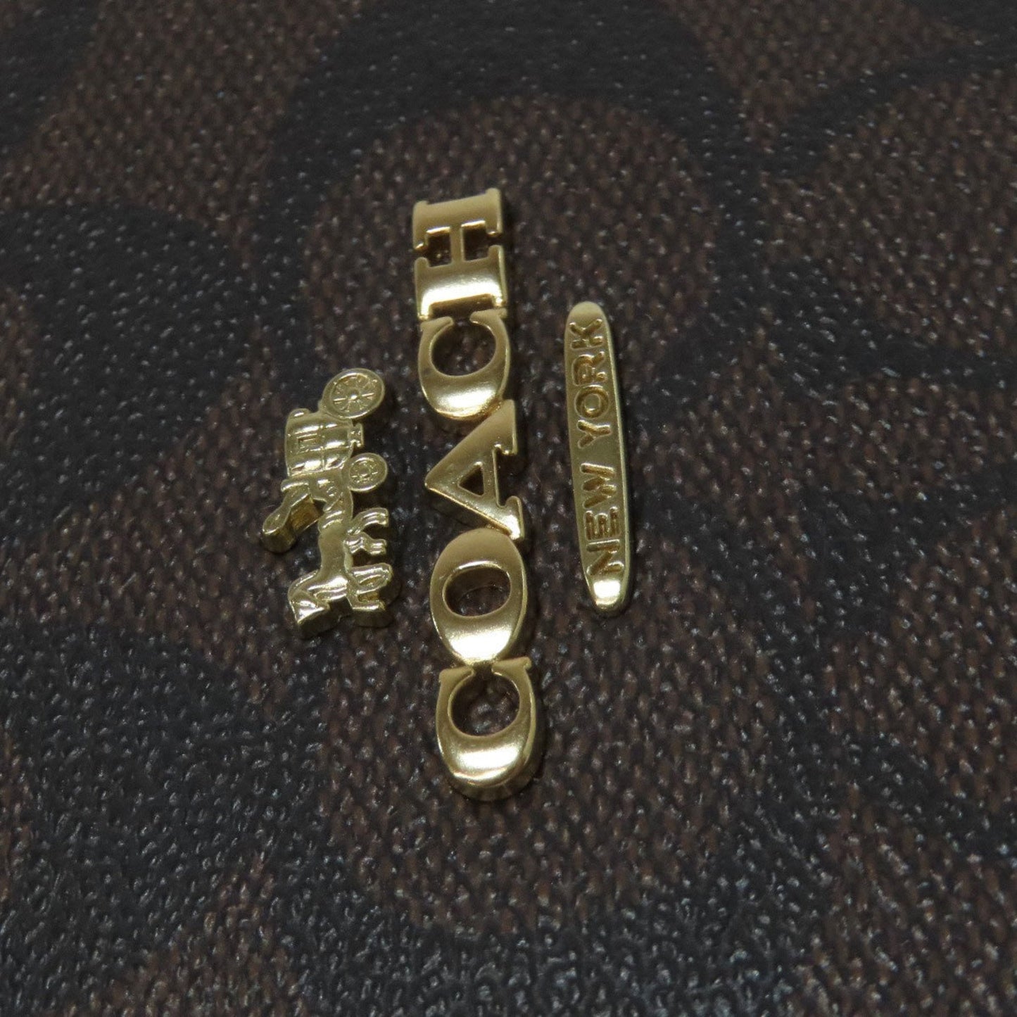 Coach Black Brown Pvc Leather Backpack (Pre-Owned)