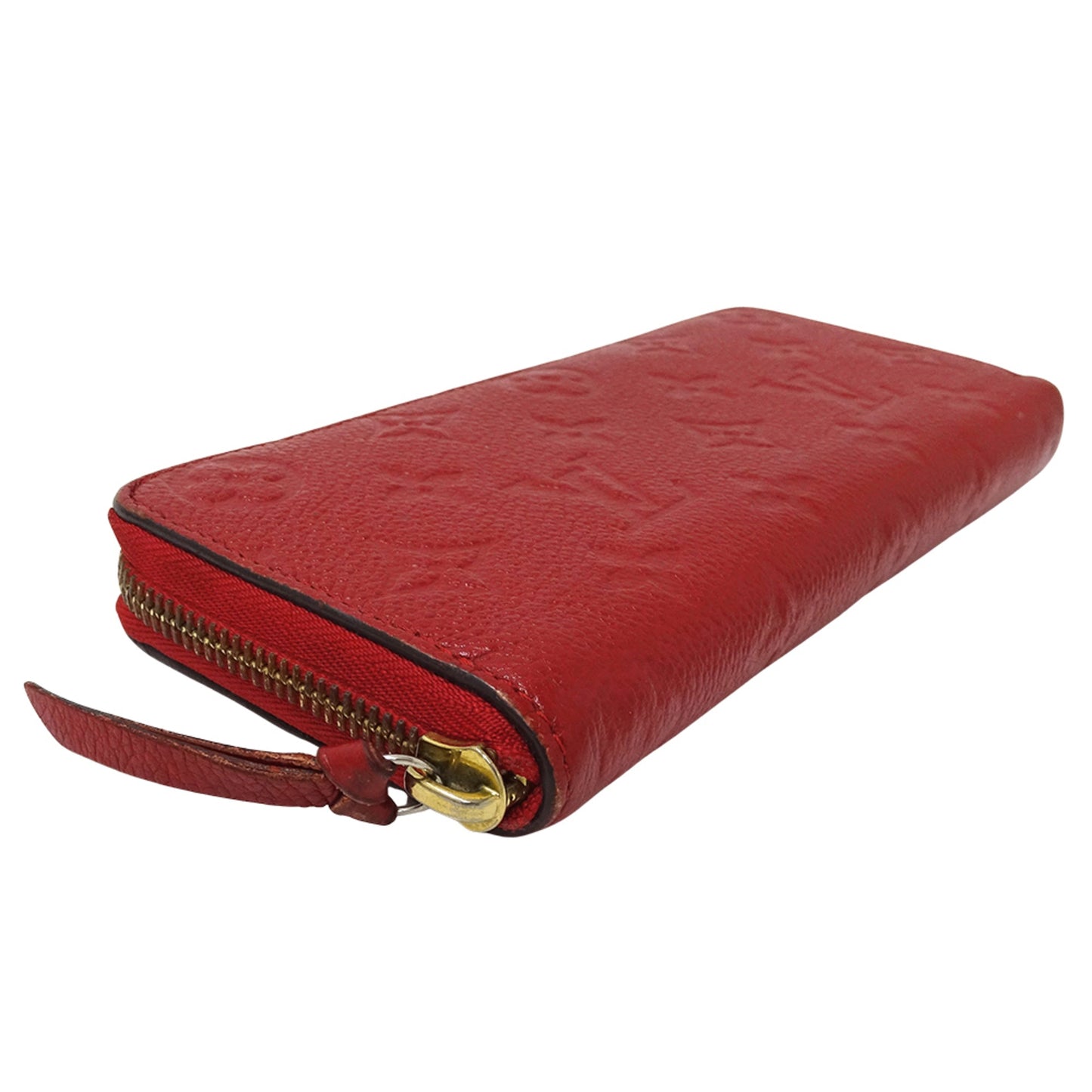 Louis Vuitton Cerise Red Color Monogram Empreinte Long Wallet (Bi-Fold) (Pre-Owned)